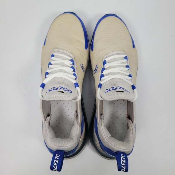 Nike Air Max 270 Men's White Blue Golf Shoes CK6483-106 US Size 11.5 - Picture 5 of 8